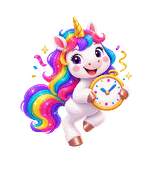 Una the Unicorn planning free birthday stuff and birthday goodies in Brampton